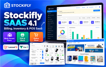 Stockifly SAAS 4.1.0 - Multi-Tenant Billing, Inventory & POS with Online Shop - Laravel 12 & Vue 3