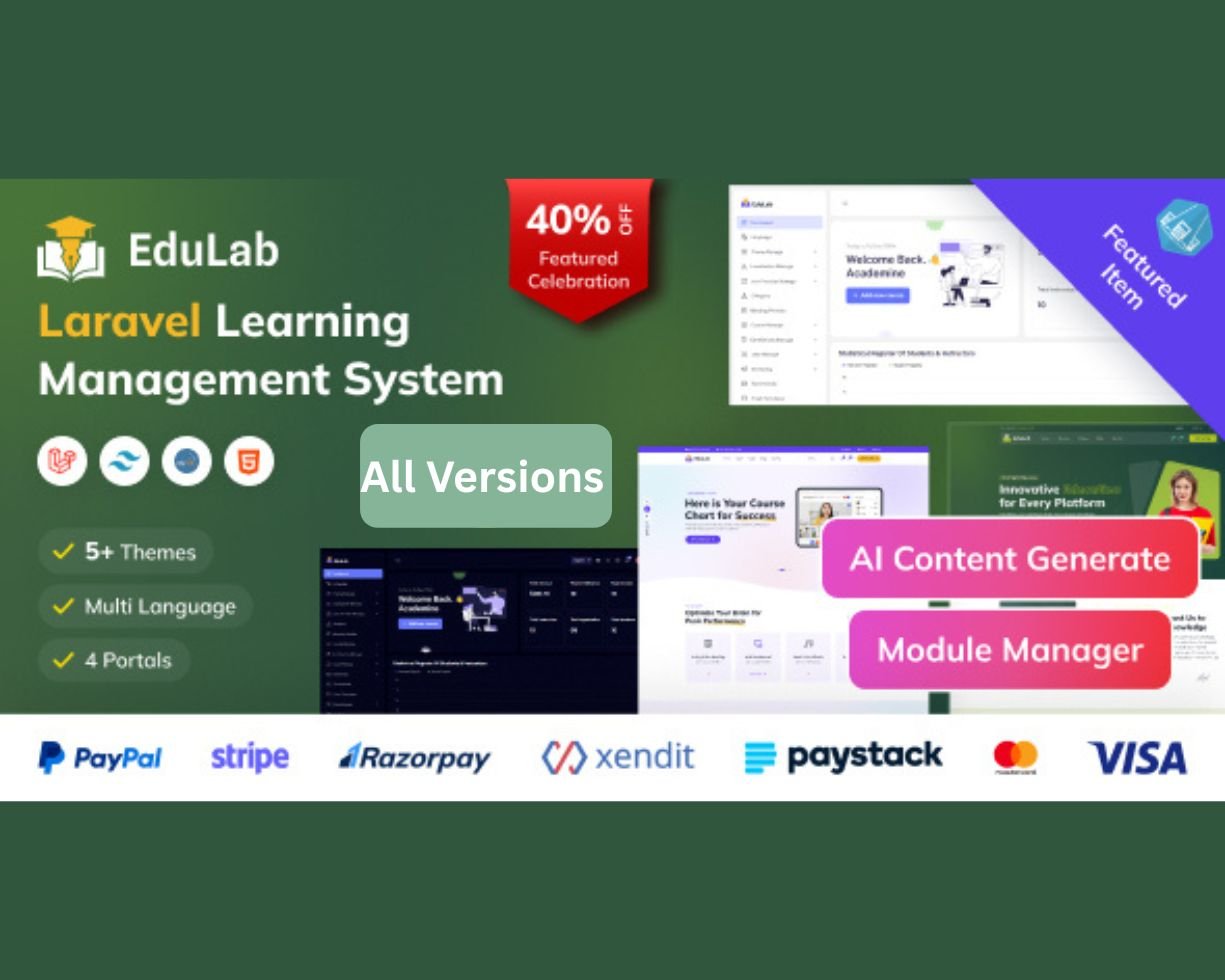 Edulab LMS - Learning Management System all versions available